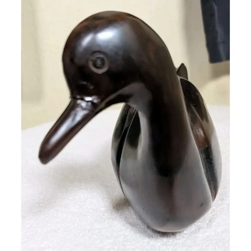 Vintage Solid Wood Hand Carved Duck Decoy Home Decor